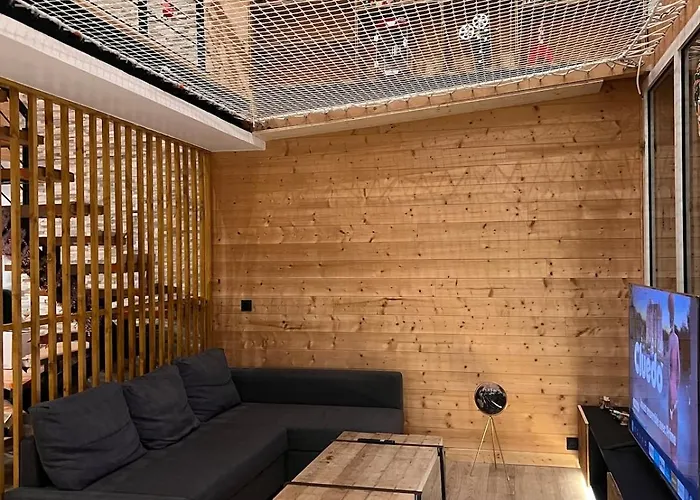 Loft-Chalet 12 Pers - Billiards - Cinema - 10 Min Ski شقة *
